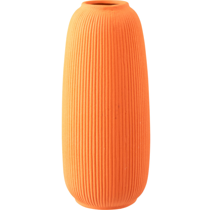 J-Line Vase Ruby Pois - grès - orange - large
