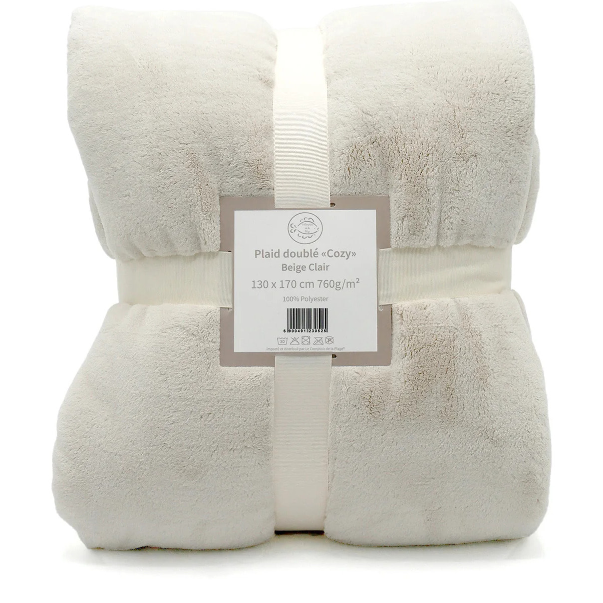 Plaid polaire - Cozy Beige Clair - 130x170cm - 760g/m²