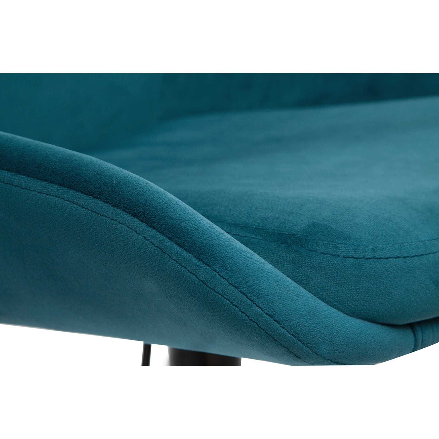 Tabourets de bar design réglables velours bleu pétrole (lot de 2) HOLO