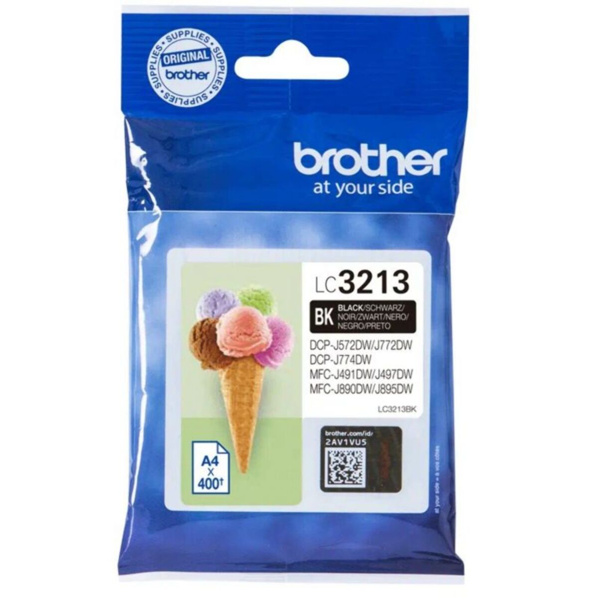 Cartouche d'encre BROTHER Originale LC3213 Noire Standard - LC3213BK