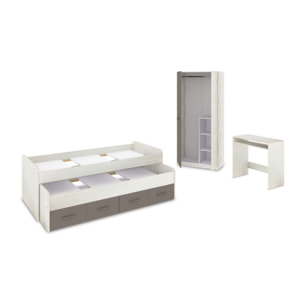 Dormitorio juvenil Axim Max Blanco Alpes - Basalto