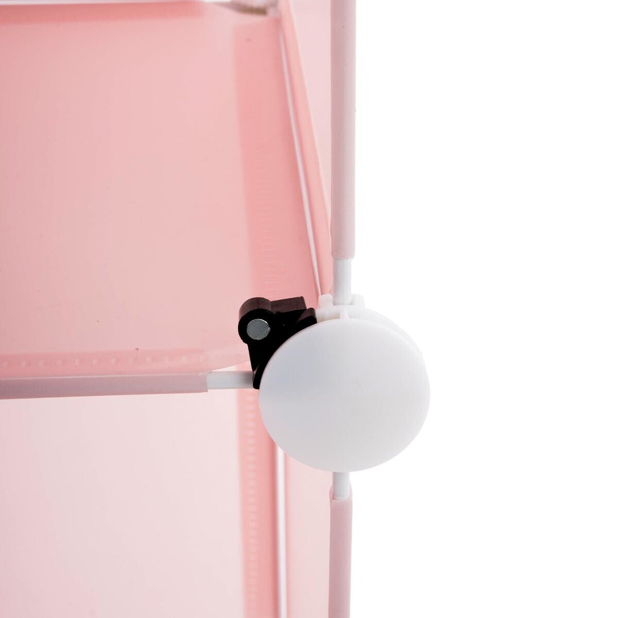 Columna estantería de almacenamiento en color rosa/l. 34 x d. 31,5 x h. 139 cm