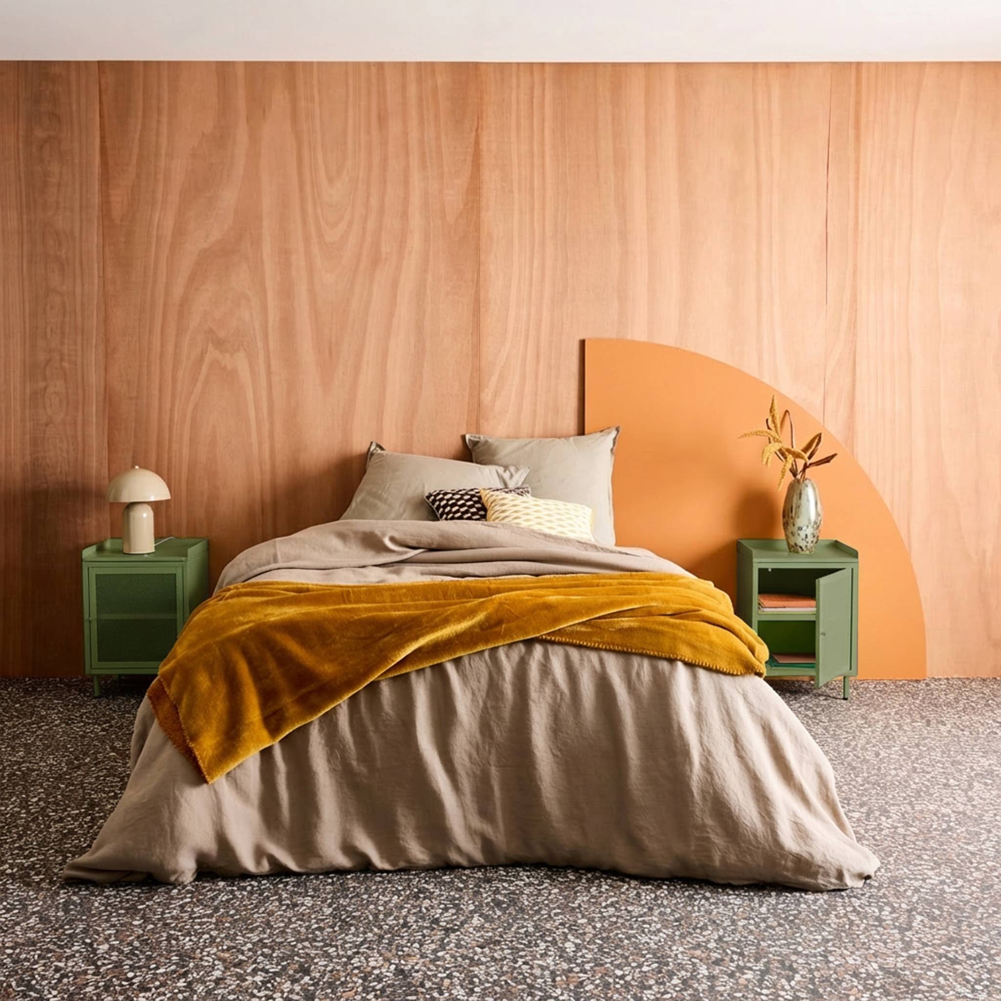 Table de chevet industrielle métal 1 porte (lot de 2) OHIO