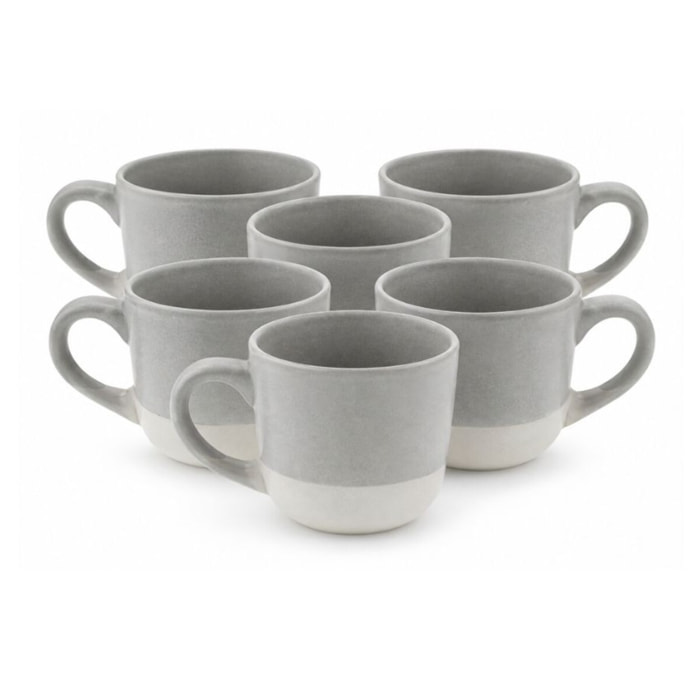 Lot de 6 tasses, TERRE DE SIENNE