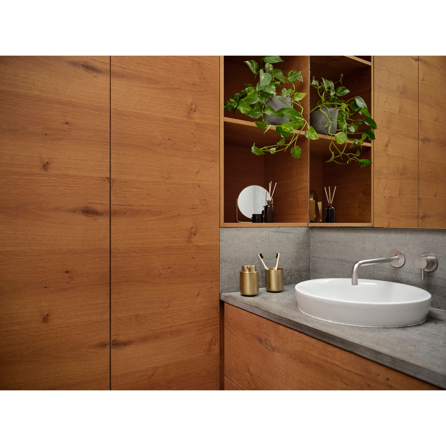 Miroir de table avec grossissement 5 x Ume Gris clair