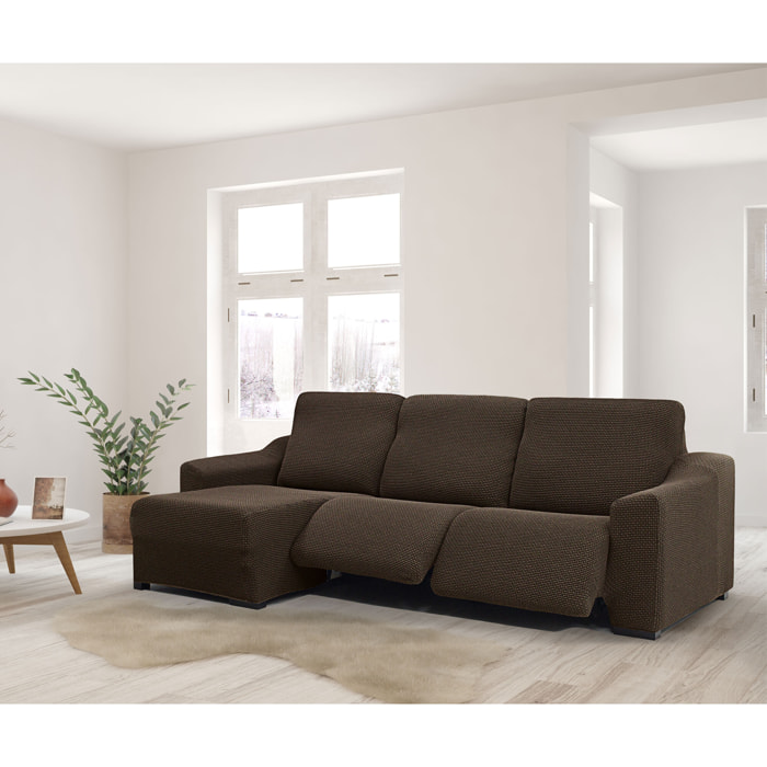 Funda para Chaise Longue izquierda (visto de frente ) brazo corto SÚPER ELÁSTICA con RELAX modelo HELENA