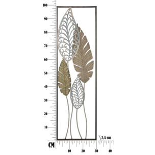 PANNELLO IN FERRO E LEGNO FOGLIE -B- OFFICINE55 BICOLORE