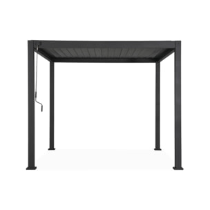 Pergola bioclimatique aluminium anthracite Triomphe 3x3 m lames orientables