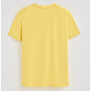 Camiseta amarilla de manga corta con bolsillo y bordado Rigby Best
