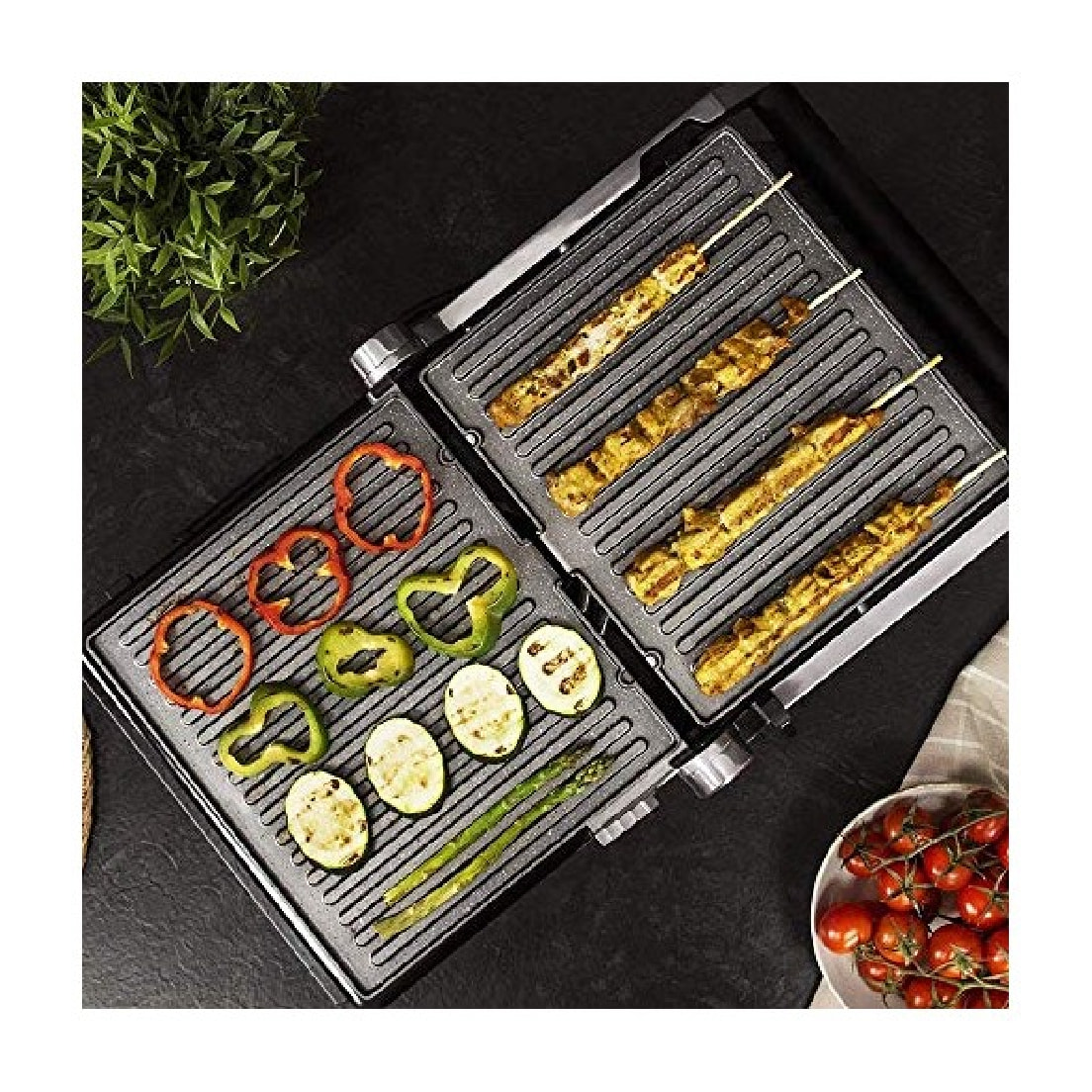 Cecotec Grill électrique Rock’nGrill Smart. Système de réglage de la Puissance,