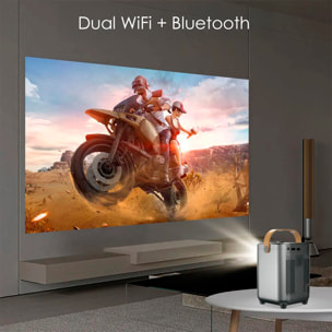 Mini proyector LCD Wifi H1, duplicación de pantalla para iOS y Android. Conexión USB. De 30 a 200 pulgadas, 120 lm, 2000:1. Con mando a distancia.