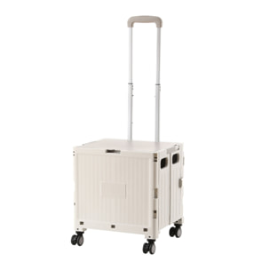 Carrito de almacenaje Plegable 38 × 32,5 × 89,5 cm. con 4 ruedas giratorias de 360º color Gris-32L