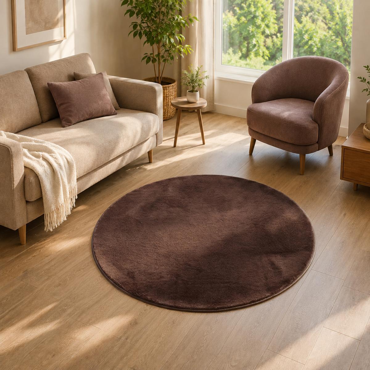Tapis salon et chambre tissé motif uni HOLA