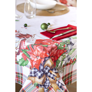 NOËL RIBBON - Nappe de Noël 100% coton