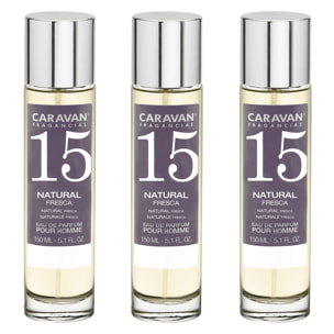 Caravan fragancias set de 3 frascos perfume de hombre nº15, de 150 ml