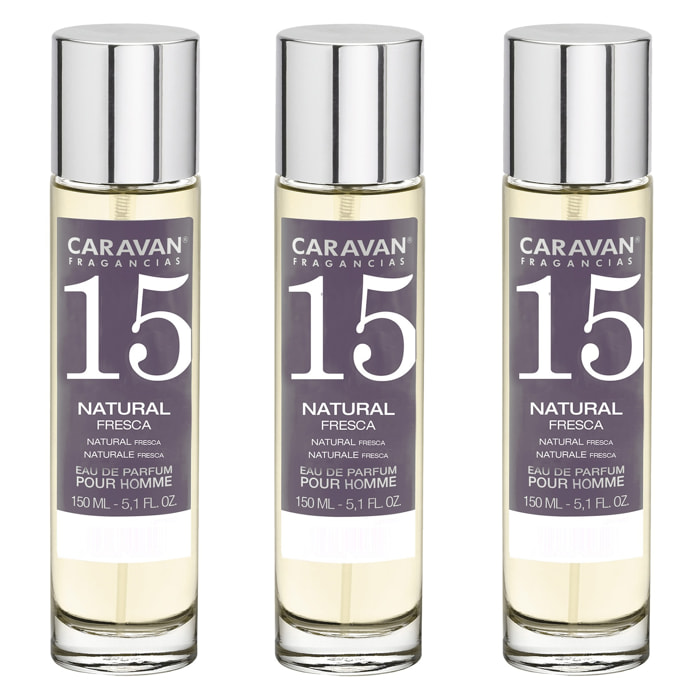 Caravan fragancias set de 3 frascos perfume de hombre nº15, de 150 ml