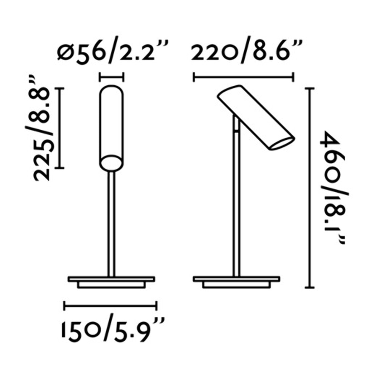 LINK Lampe de table noir