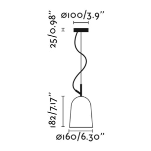 STUDIO 160 Lampe suspension noire