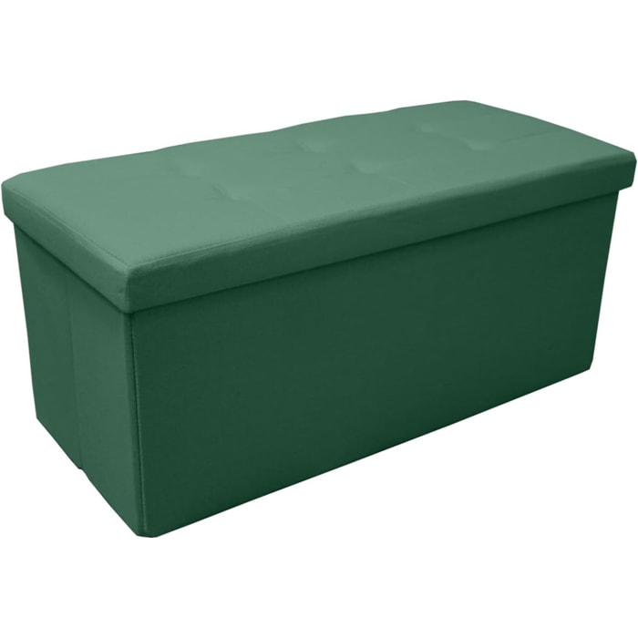 Pouf Contenitore, Puffo per Sedersi, Pouf Poggiapiedi, in Tessuto, Quadrato, 76X34X34 cm, Imbottito, Versatile, Facile da Pulire.