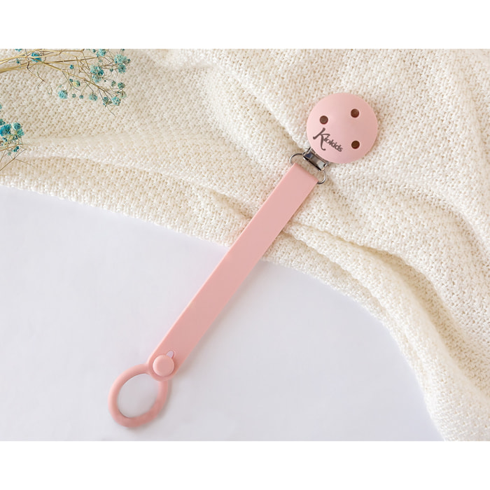 SUJETACHUPETES PINZA SILICONA ROSA