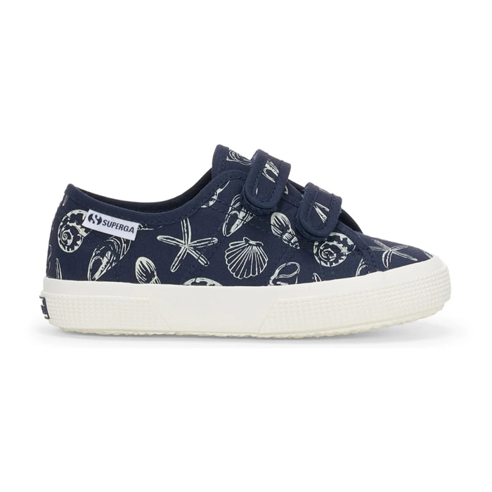 Superga - Bambino/a Blu - 3750 Kids Straps Seashells Print Leggera