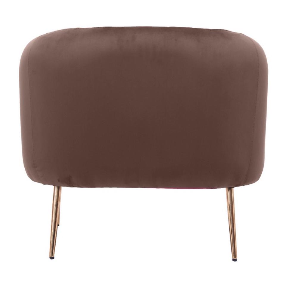 Poltroncina in velluto di design marrone