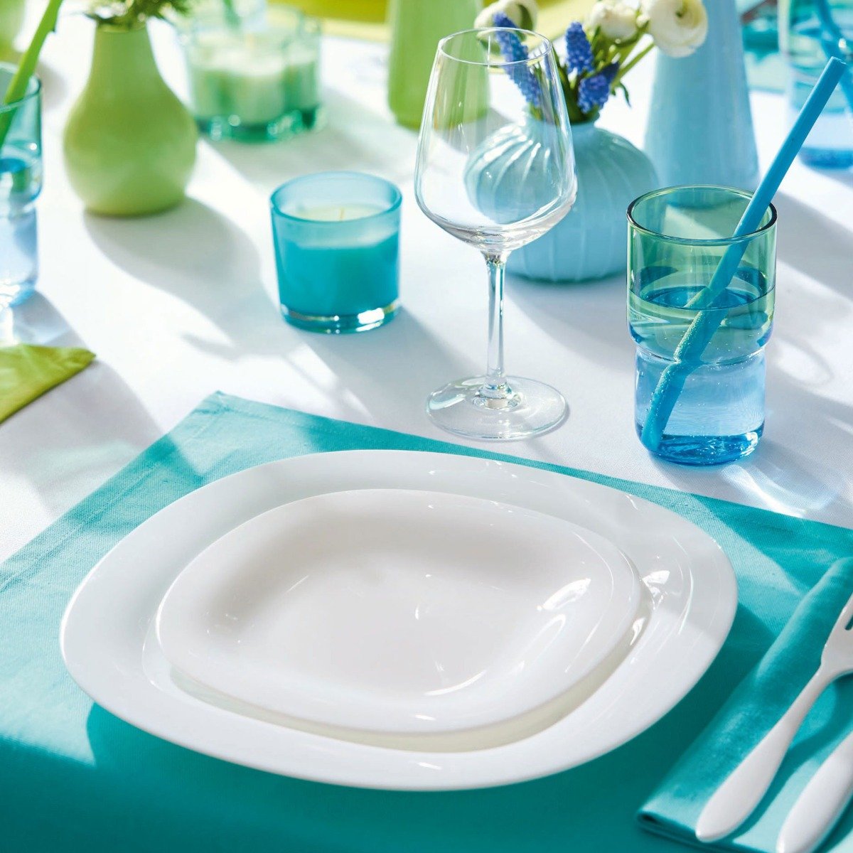 Ensemble carafe et 8 verres à eau 32 cl Candy Mix Mint - Luminarc