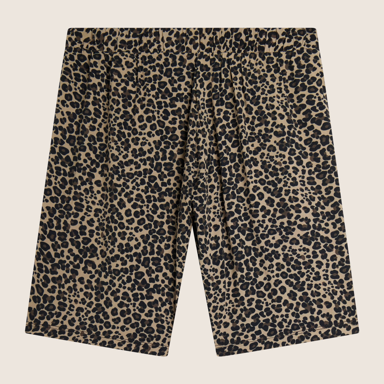 Pantaloni corti da donna wide leg in viscosa leopardata
