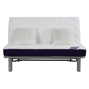 Banquette BZ LOS ANGELES 140 x 190, matelas Dunlopillo, coton pacifico