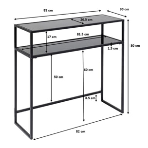 Console Loft 85x30cm noire Kare Design