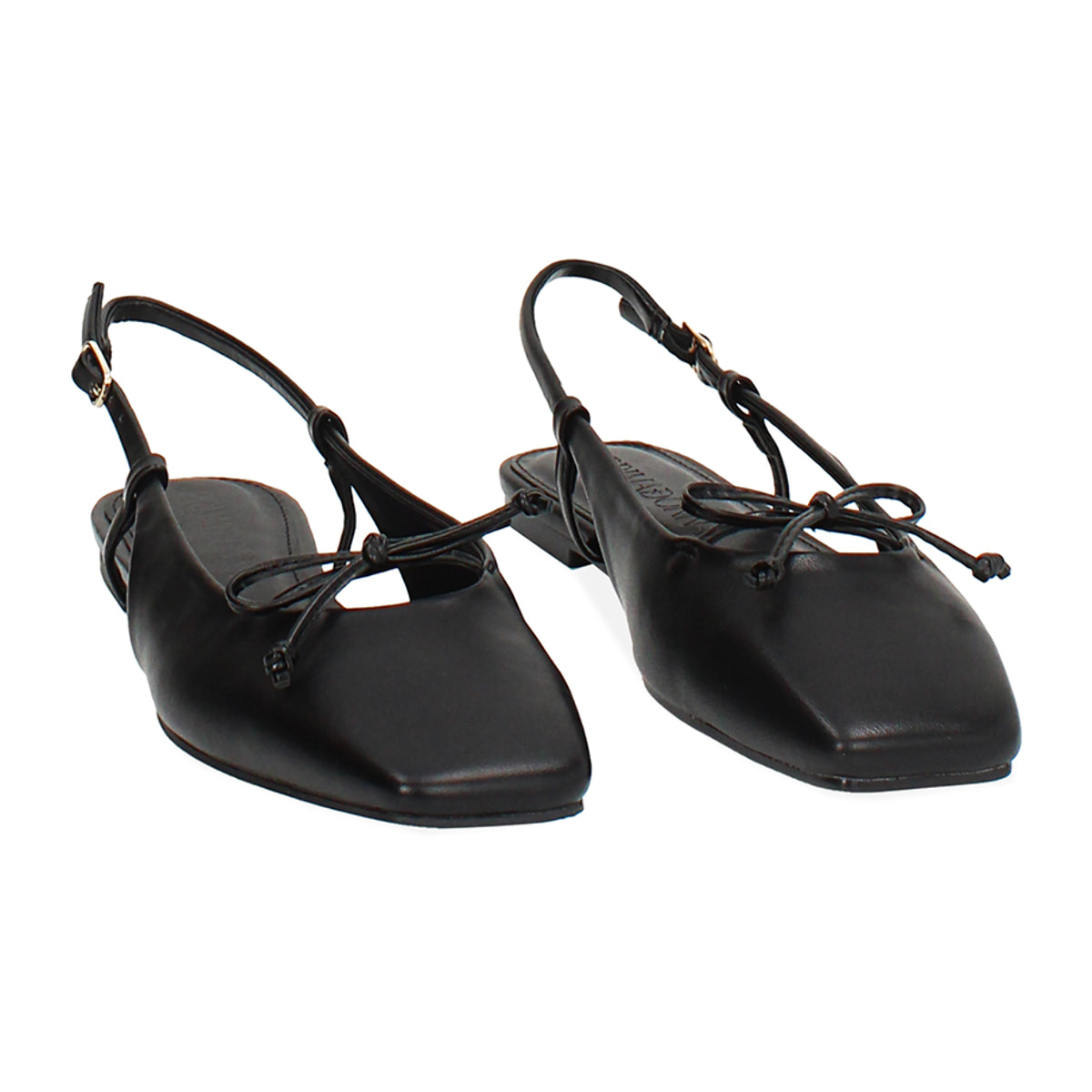 Zapatos planos slingback para mujer negros simples