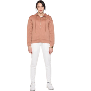 Sudadera de mujer de invierno con cremallera y capucha trenzada "Relaxed"