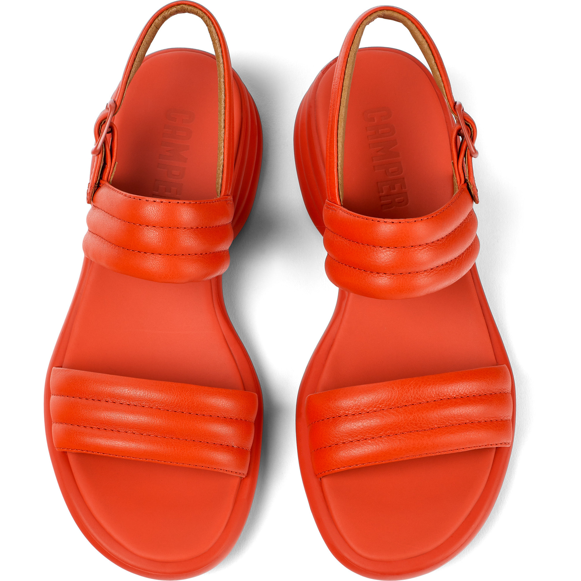 Sandalias - CAMPER Spiro - Rojo - Cuero liso
