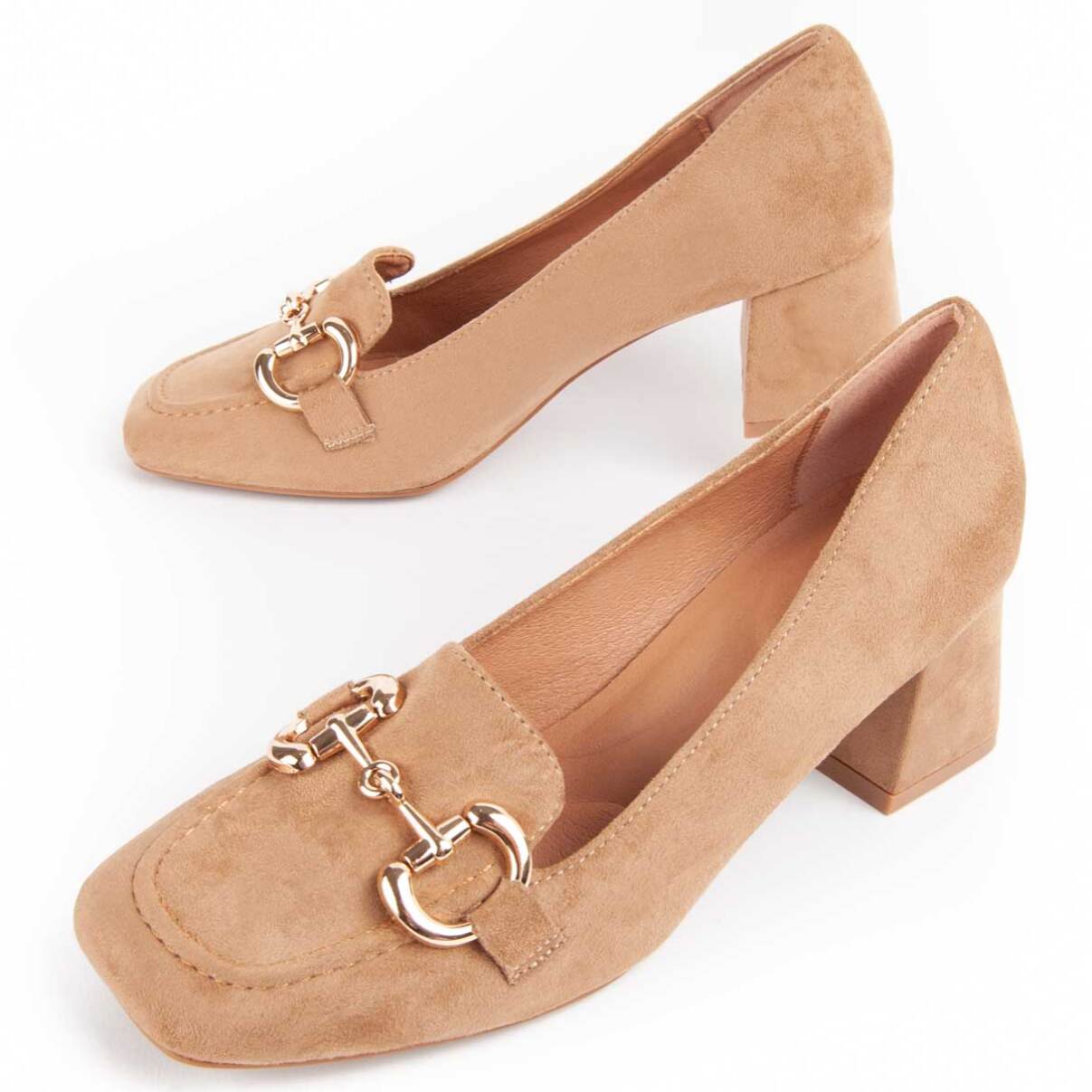 Zapato De Tacón - Marron - Altura: 6 Cm