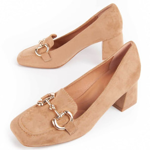 Zapato De Tacón - Marron - Altura: 6 Cm