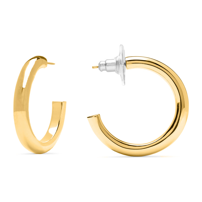 Pendientes de 35mm de diámetro acabado oro amarillo de 18K