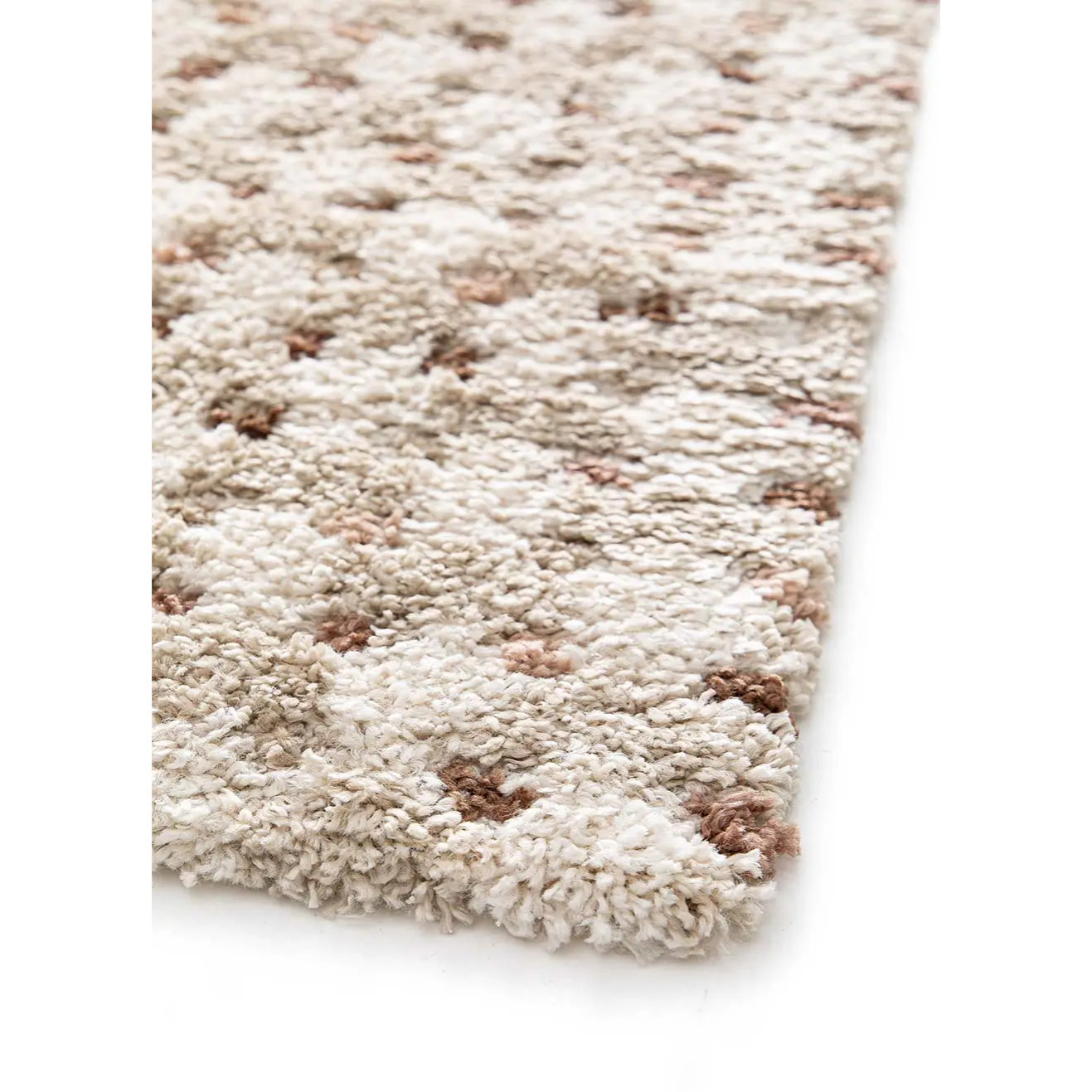 EMBER Alfombra infantil shaggy escandinava Beige y Crema, varias medidas disponibles.