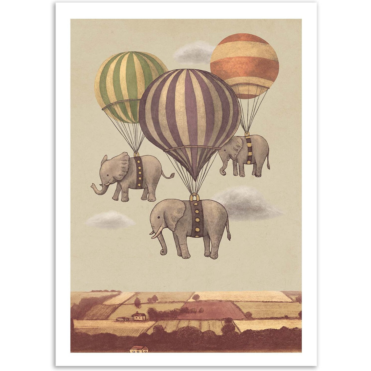 Affiche - Flight of the elephants - Terry Fan