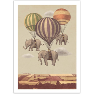 Affiche - Flight of the elephants - Terry Fan