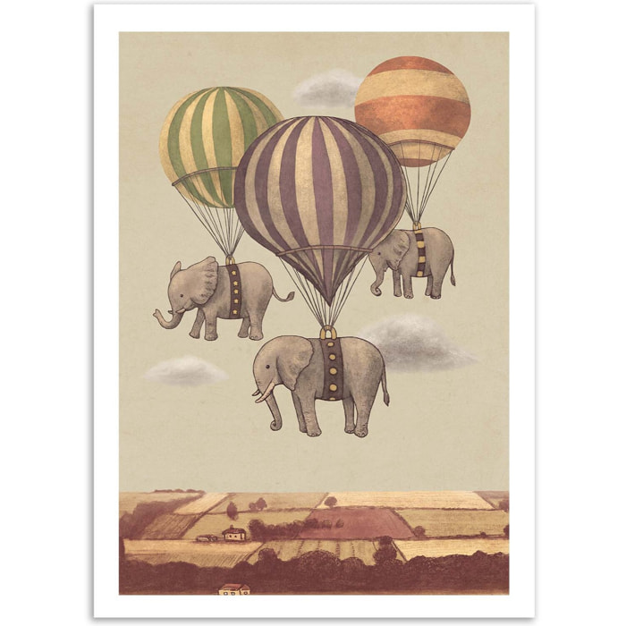 Affiche - Flight of the elephants - Terry Fan
