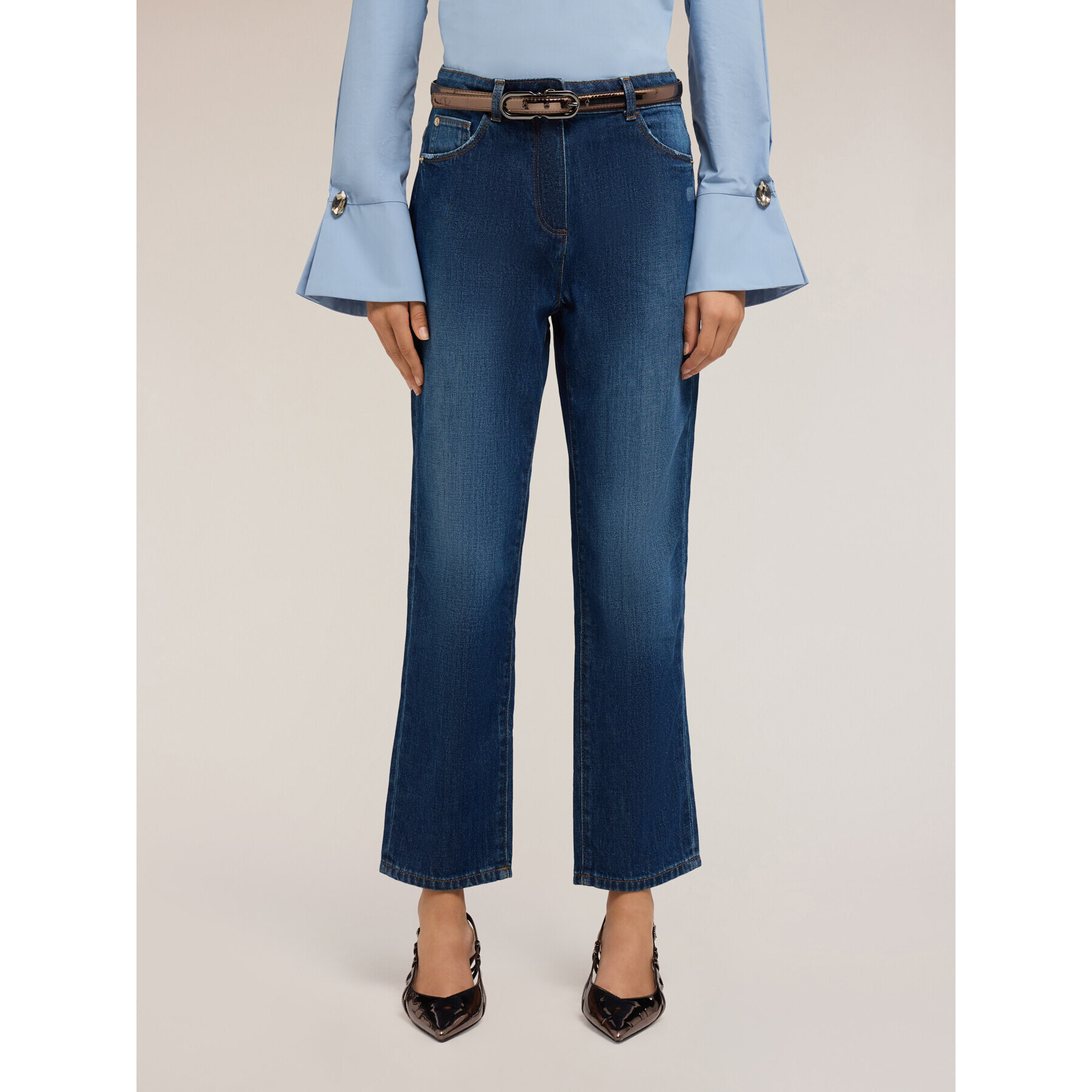 Motivi - Jeans MUM fit Elsa - Blu