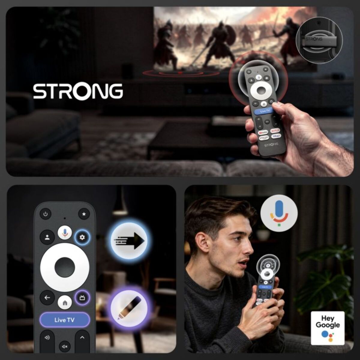 Clé STRONG Leap-Una + Stick Android TV FHD