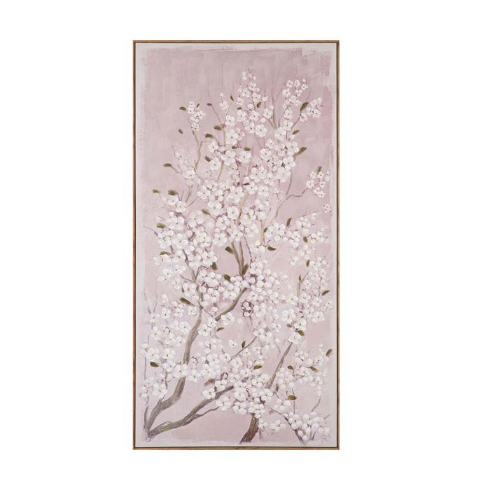 Cuadro Almendro 80% Pintado A Mano 90x4x180 Cm