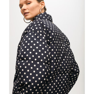 Anorak corto imbottito a pois