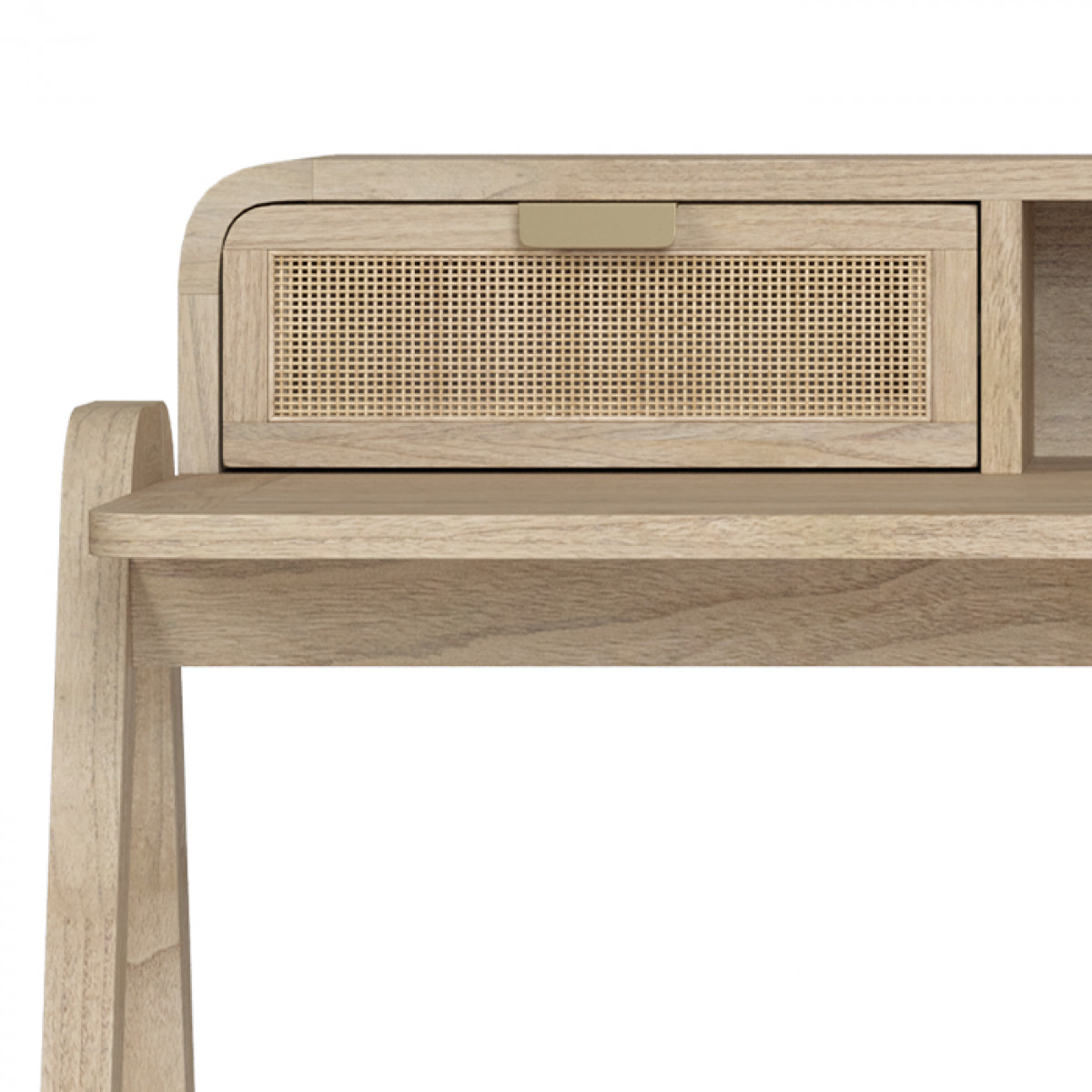 Bureau en bois de mindi et cannage - Khao