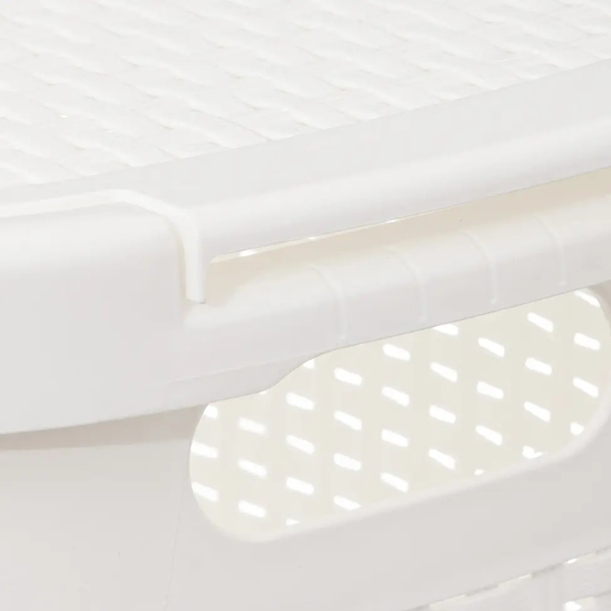 Corbeille Rattan 60L blanc