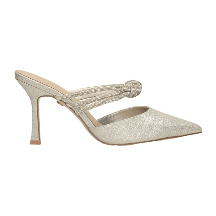 Décolleté sling back Donna Tata Italia Argentato