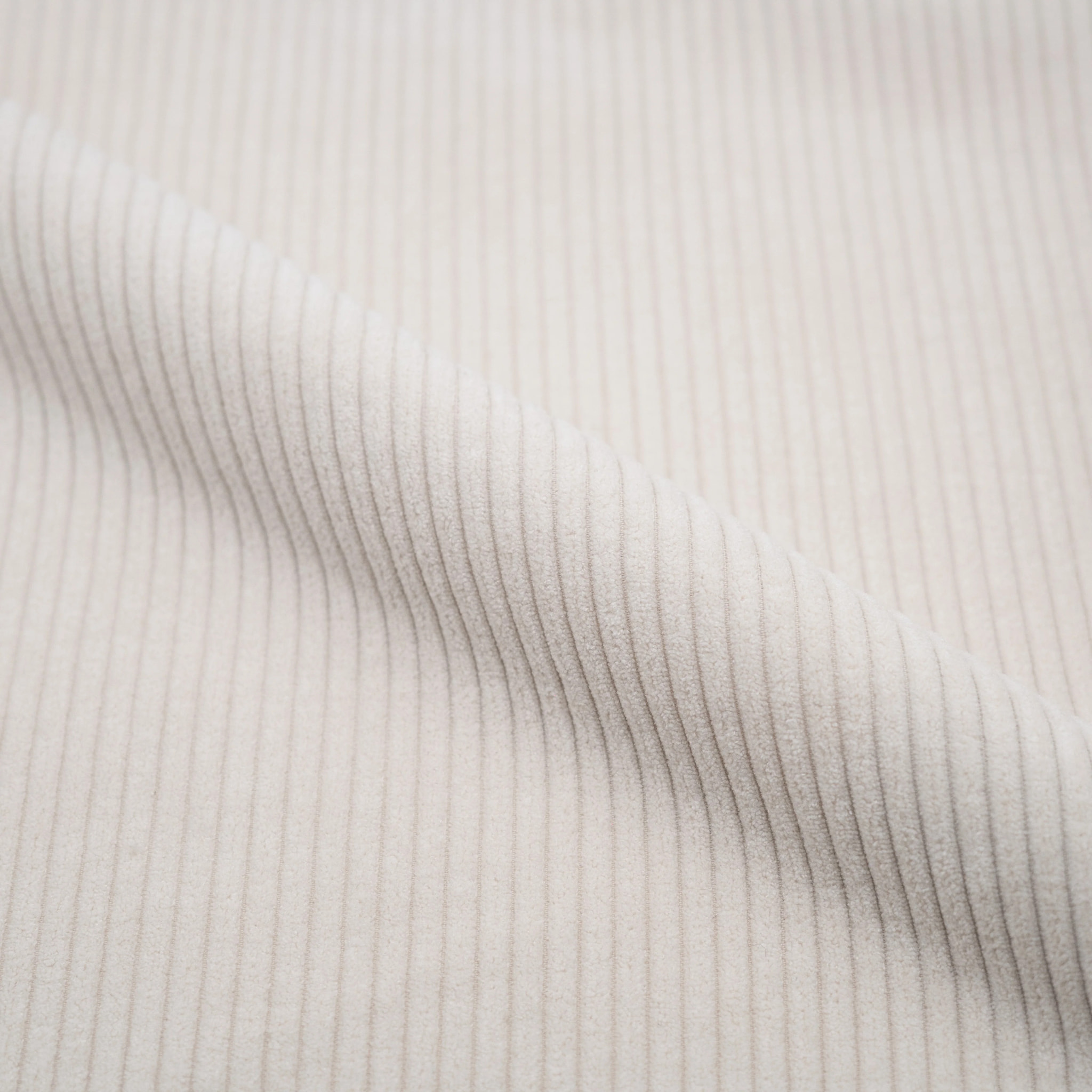 Angle gauche pour canapé modulable en velours blanc cassé - Mina