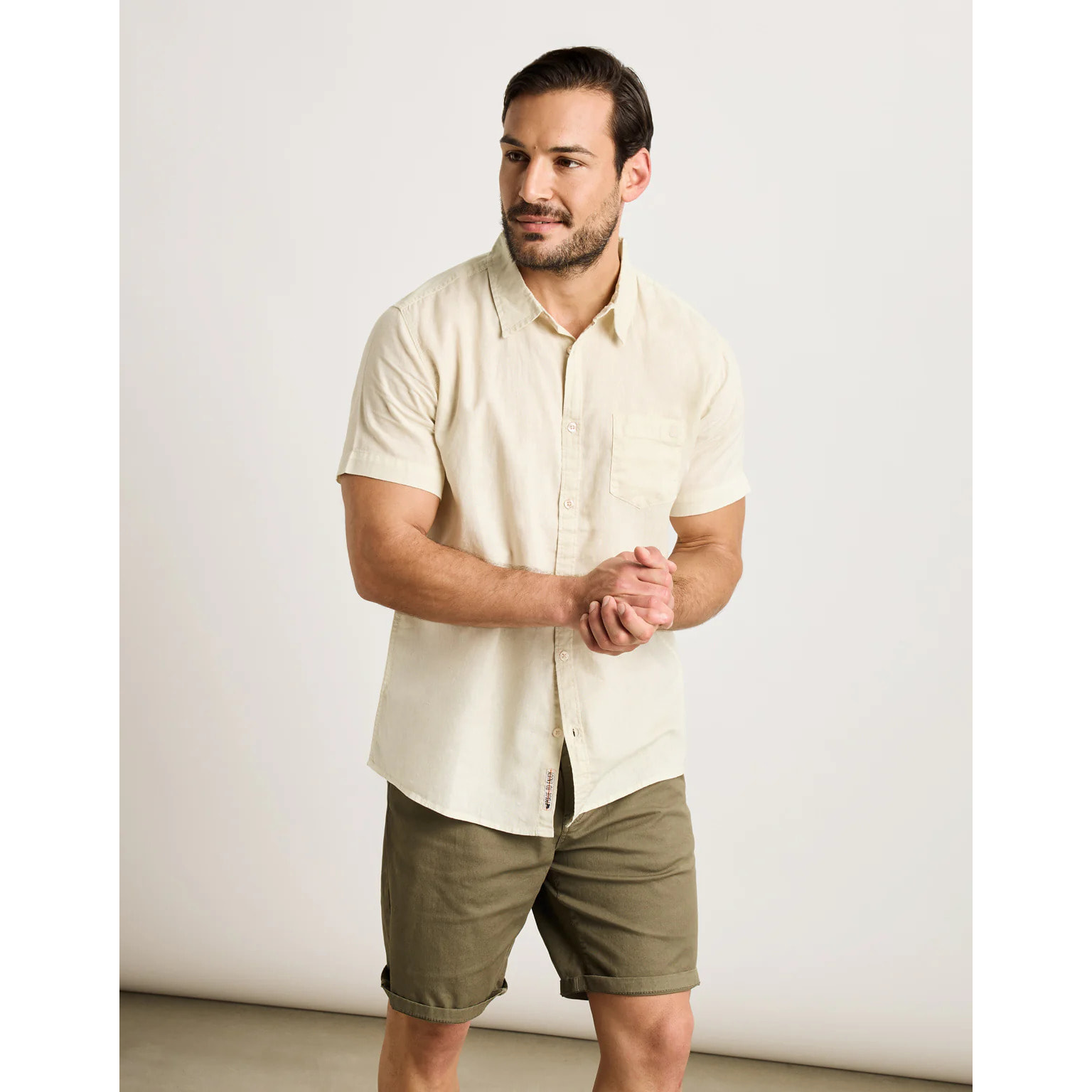 Camisa Manga Corta Beige - Norla