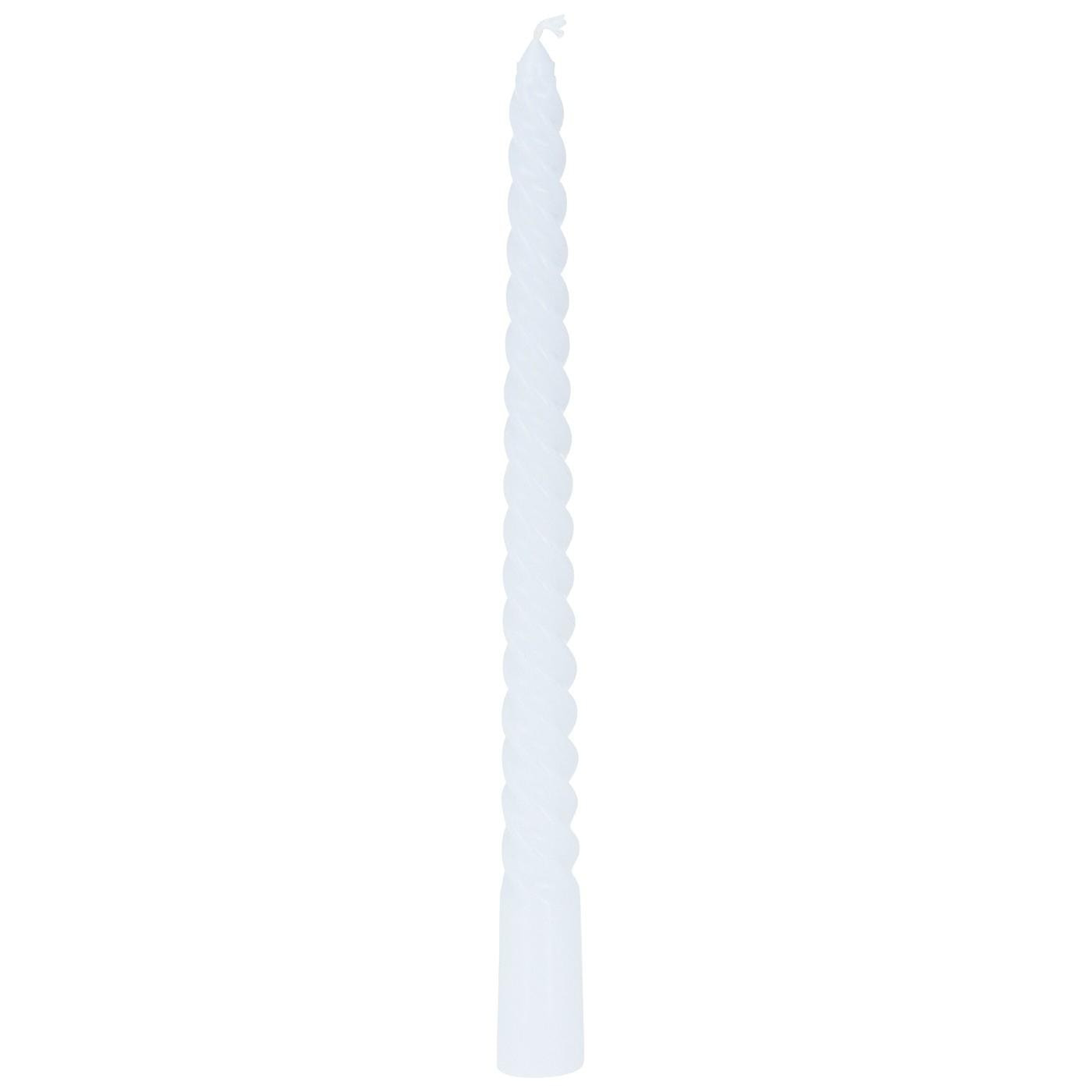 Set 4 velas frisia blanca 25cm